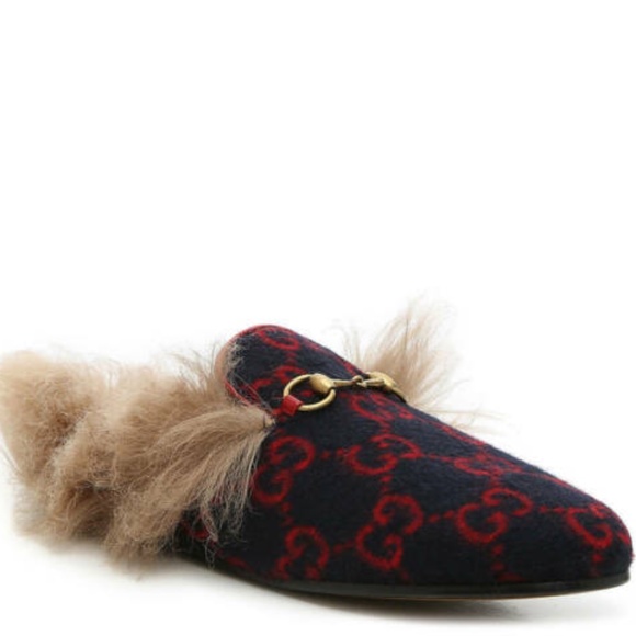 Gucci Shoes - Gucci Women's Princetown GG with fur size 38